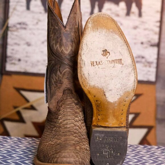 Texas Country Official Python Boots (Round Toe) - Picture 10 of 12